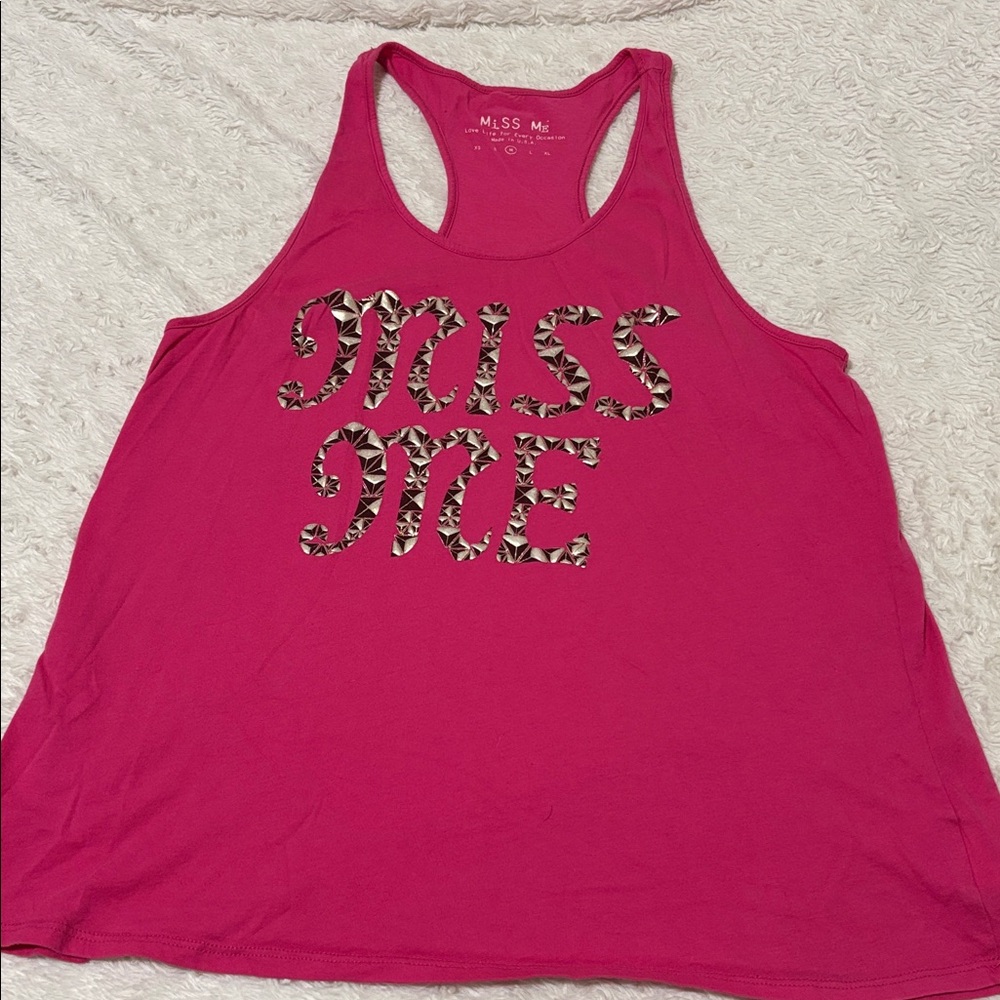 Miss Me Fuchsia Graphic Tank